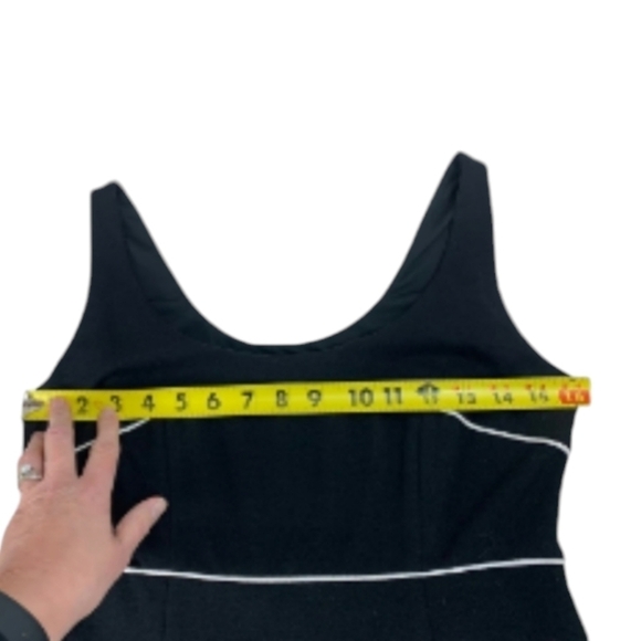 Cynthia Steffe black knit Office Siren Career sleeveless  mini dress sz 4 - Picture 5 of 11